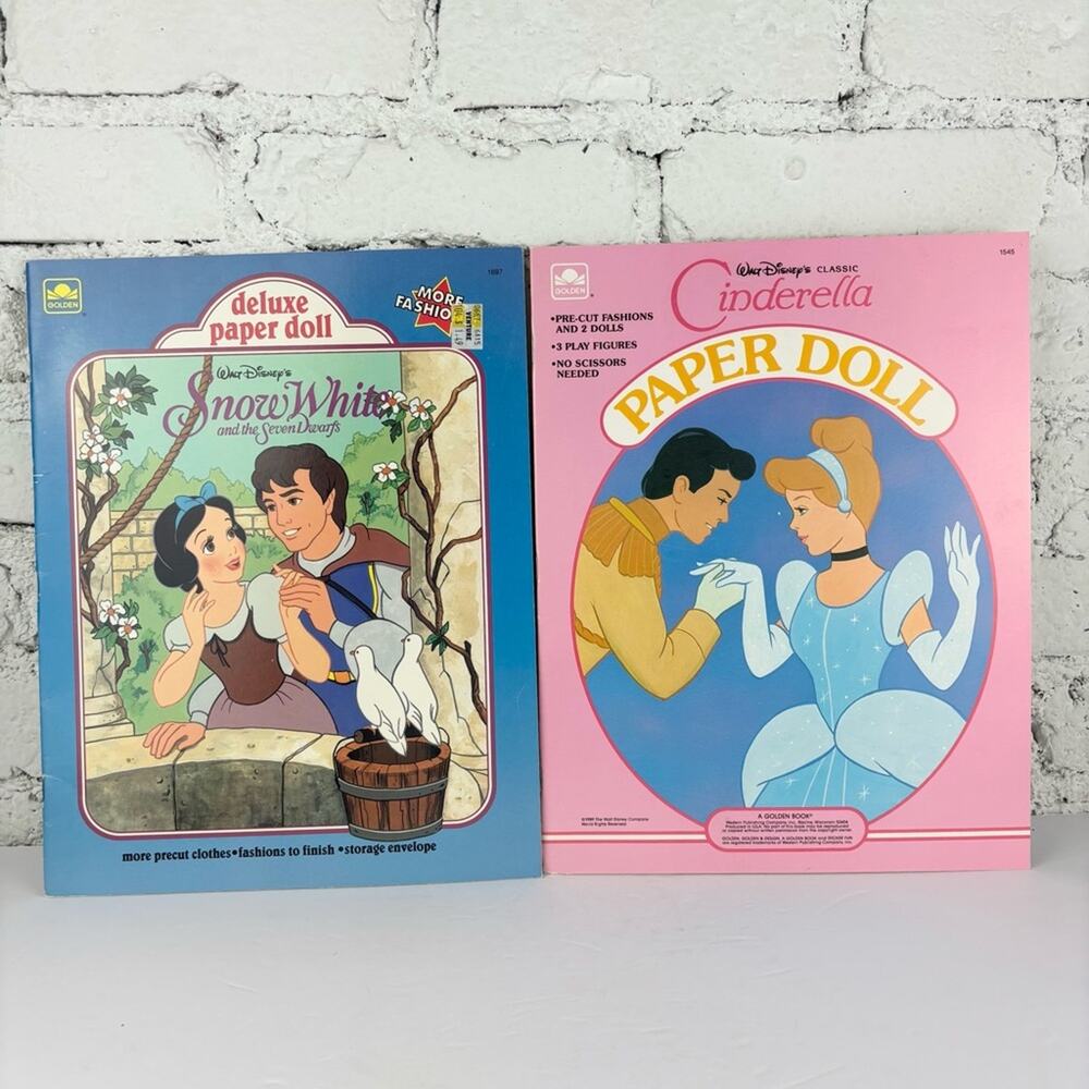 Vintage Cinderella & Snow White Paper Dolls